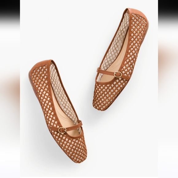 Talbots Shoes - TALBOTS Sloan Mary Jane Raffia Flats, SIZE 9.5